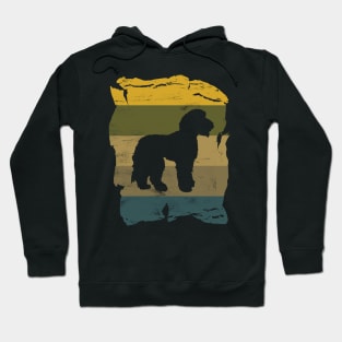 Labradoodle Distressed Vintage Retro Silhouette Hoodie